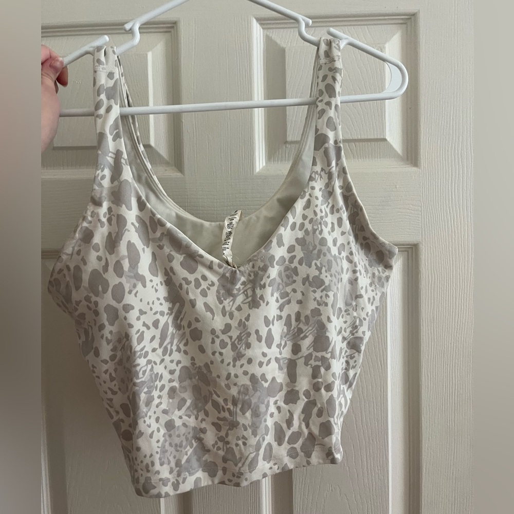 lululemon athletica Gray Patterned Tank Top